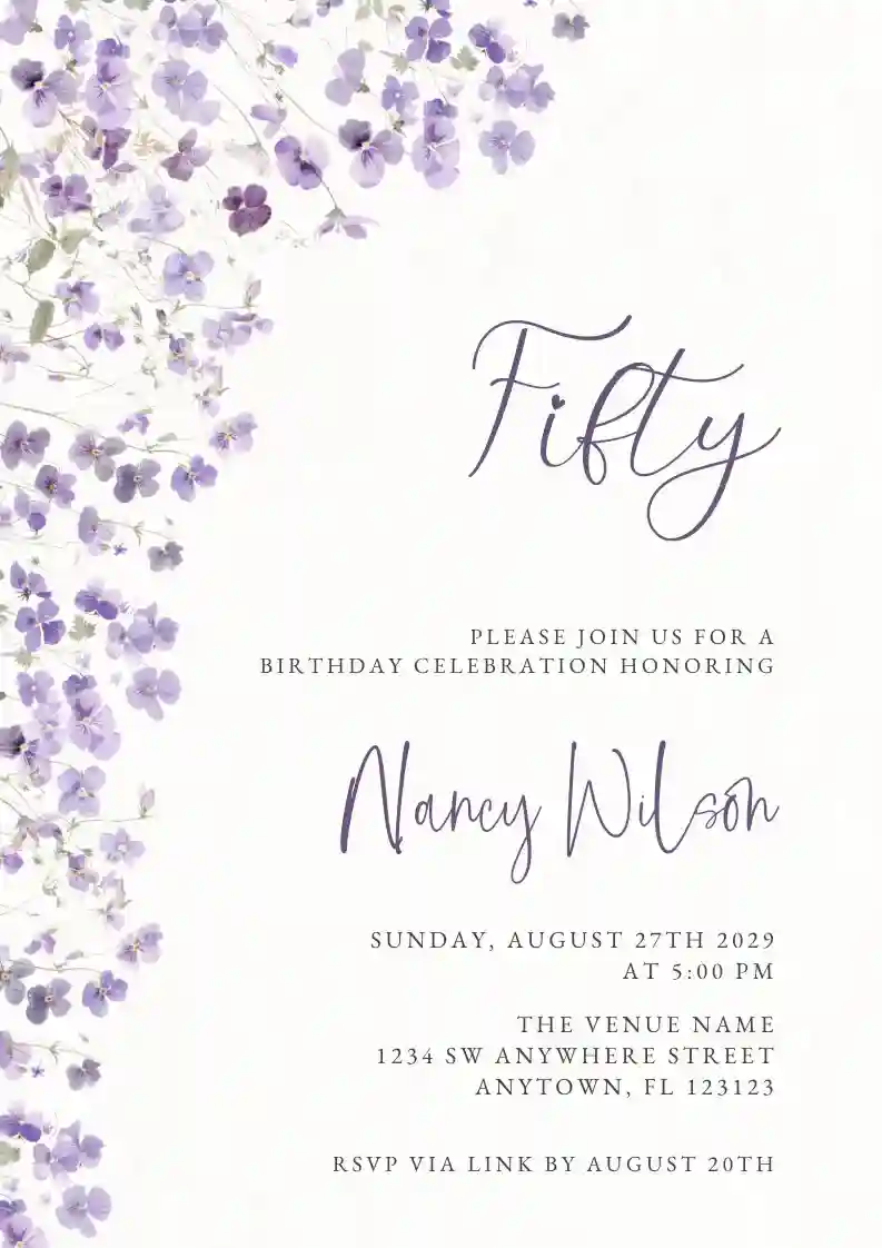 Suave Floral Morado