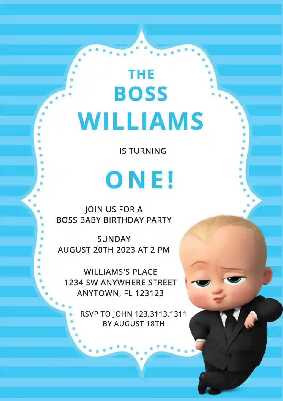 Free The Boss Baby Birthday Invitation Templates | Invitanku
