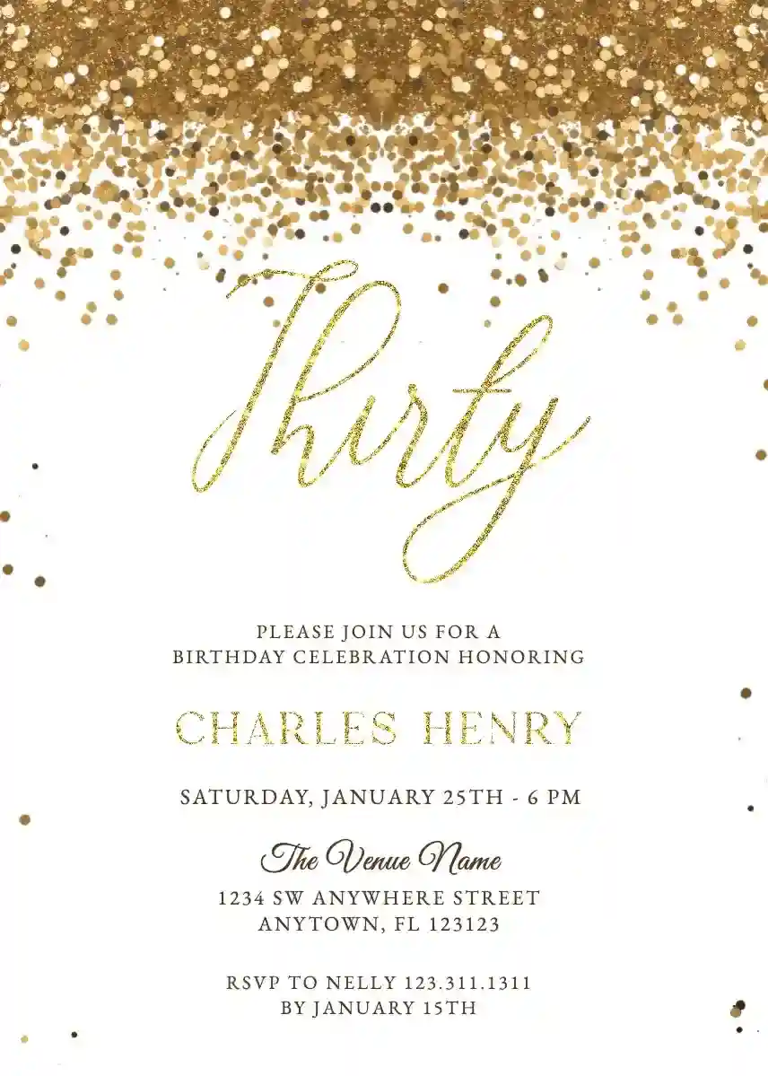 Goue Glinster Konfetti