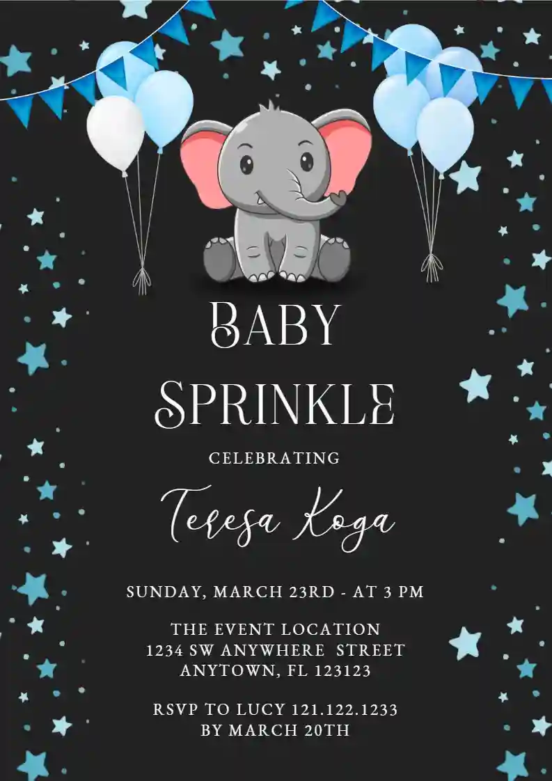 Free Baby Sprinkle Invitation Templates | Invitanku